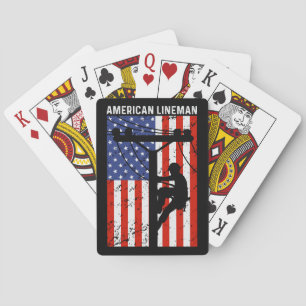 Rustikale Classic American Lineman USA Flag Spielkarten