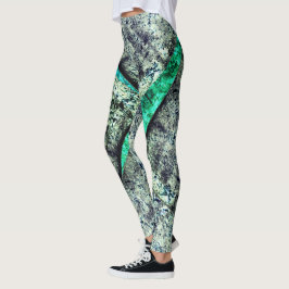 Rustikale CO2-verschmutzte Schicht auf Aquarine Leggings