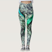 Rustikale CO2-verschmutzte Schicht auf Aquarine Leggings (Vorderseite)