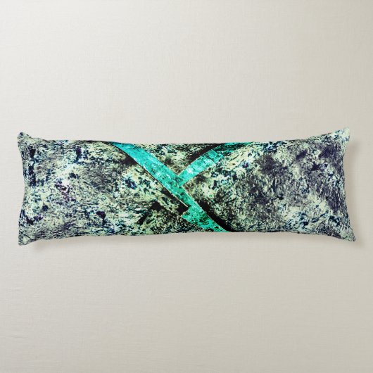 Rustikale CO2-verschmutzte Schicht auf Aquarine Seitenschläferkissen (Rückseite)