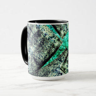 Rustikale CO2-verschmutzte Schicht auf Aquarine Tasse