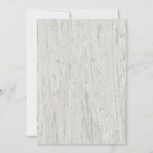 Rustikale Coastal Driftwood Sand Dollar Wedding Einladung (Rückseite)