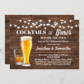 Rustikale Cocktails & Brews Vor meiner Probe Einladung (Vorne/Hinten)
