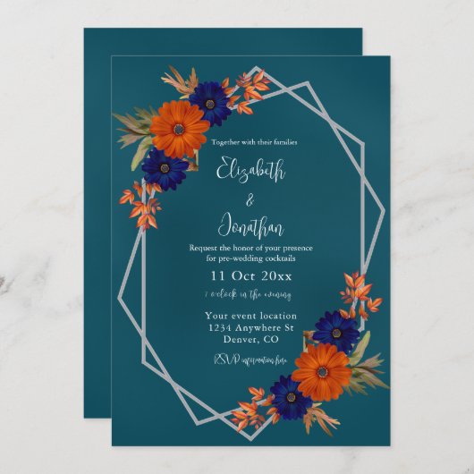 Rustikale Cocktails vom Herbst bis zur Dunkelheit Einladung (Vorne/Hinten)