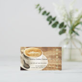 Rustikale Coffee Loyalty Punch Card Treuekarte (Stehend Vorderseite)