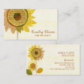Rustikale Collage Sonnenblumen Haar Stylist Visitenkarte (Vorne/Hinten)