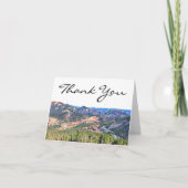 Rustikale Colorado-Berge Dankeskarte (Vorderseite)