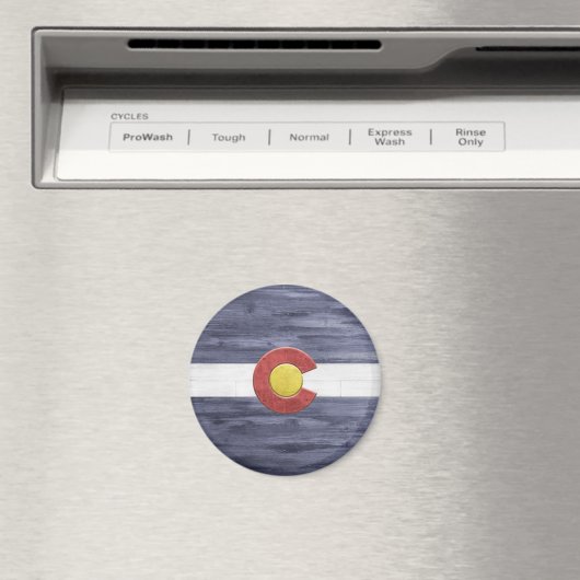 Rustikale Colorado-Flagge Magnet (In Situ (Geschirrspüler))