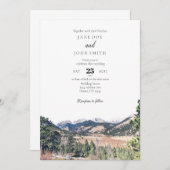 Rustikale Colorado-Hochzeit Einladung (Vorne/Hinten)