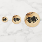 Rustikale Comedy und Tragedy Theaterdesign Konfetti (Rückseiten)