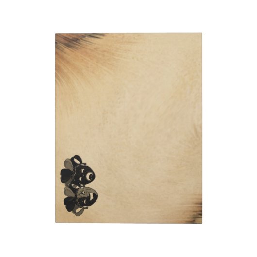 Rustikale Comedy und Tragedy Theaterdesign Notizblock (Rotiert)