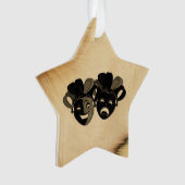 Rustikale Comedy und Tragedy Theaterdesign Ornament (Vorderseite)