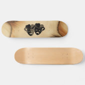 Rustikale Comedy und Tragedy Theaterdesign Skateboard (Horizontal)