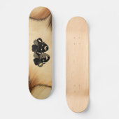 Rustikale Comedy und Tragedy Theaterdesign Skateboard (Vorderseite)