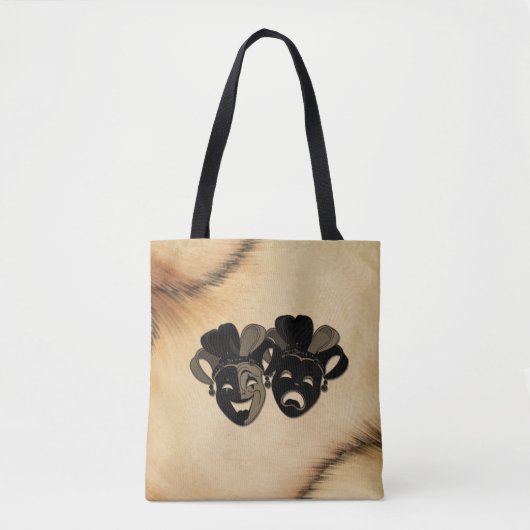 Rustikale Comedy und Tragedy Theaterdesign Tasche (Vorderseite)