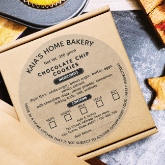 Rustikale Cookies Label-Hütte Runder Aufkleber