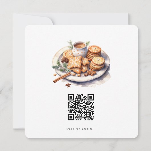 Rustikale Cookies und Kakao-Feier einladen Einladung (Rückseite)