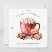 Rustikale Cookies und Kakao-Feier einladen Einladung (Vorderseite)