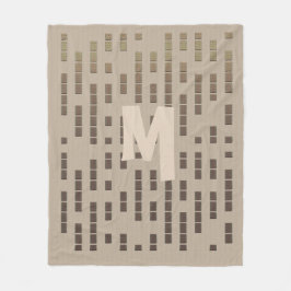 Rustikale Coole Urban Look Riesenmonogramm Fleecedecke