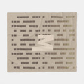 Rustikale Coole Urban Look Riesenmonogramm Fleecedecke (Vorderseite (Horizontal))