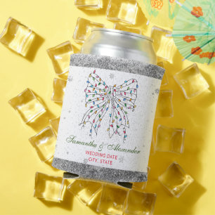 Rustikale Coquette Bow Winter Weihnachtsfeier Dosenkühler