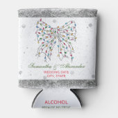 Rustikale Coquette Bow Winter Weihnachtsfeier Dosenkühler (Vorderseite)