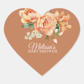 Rustikale Cornflakes Blume Cupcake Topper Herz-Aufkleber (Vorderseite)