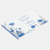 Rustikale Cornflowers Personalisierte Wedding Gues Gästebuch (Ecke)