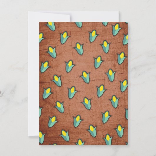 Rustikale Cornhole Bean Bag Toss Party Einladung (Rückseite)