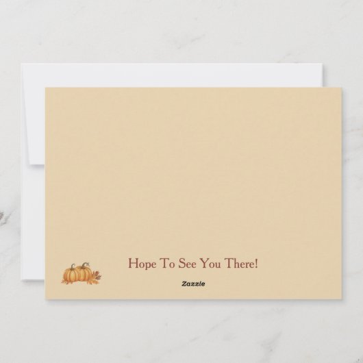 Rustikale Cornucopia Fall Wiedersehen Einladung (Rückseite)