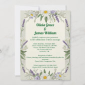 Rustikale Cotattecore Hochzeit Einladung (Vorderseite)