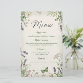 Rustikale Cotattecore-Karte für Hochzeiten (Stehend Vorderseite)