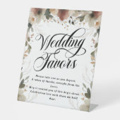 Rustikale Cottagecore-Gastgeschenke Hochzeiten Sockelschild (Vorderseite)