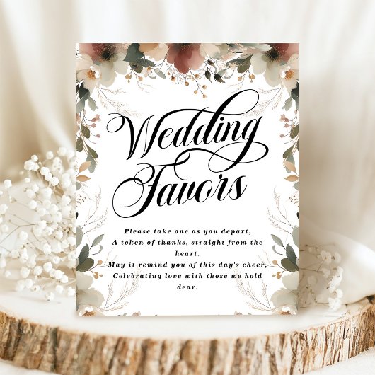 Rustikale Cottagecore-Gastgeschenke Hochzeiten Sockelschild