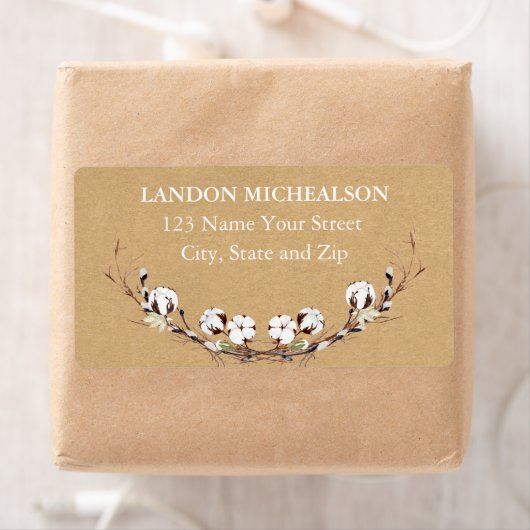 Rustikale Cotton-Address-Labels (Insitu)