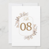 Rustikale Cotton Floral Hochzeiten Tischnummern (Vorderseite)