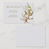 Rustikale Cotton Floral Wedding Card Begleitkarte (Vorne/Hinten)