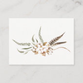 Rustikale Cotton Floral Wedding Card Begleitkarte (Rückseite)