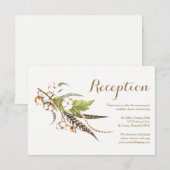 Rustikale Cotton Floral Wedding Card Einladung (Vorne/Hinten)
