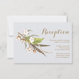 Rustikale Cotton Floral Wedding Card Einladung