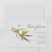 Rustikale Cotton Floral Wedding Card Einladung (Vorne/Hinten)