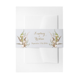 Rustikale Cotton Floral Wedding Einladungsbanderole