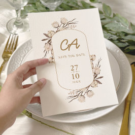 Rustikale Cotton Floral Wedding Save The Date