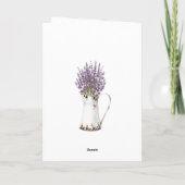 Rustikale Cotton Lavendel Country Wedding Dankeskarte (Rückseite)