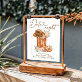 Rustikale Country Boots & Hat Date Night Ideensign Sockelschild