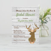 Rustikale Country Bridal Dusche Einladung (Stehend Vorderseite)