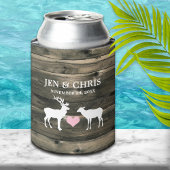 Rustikale Country Buck and Dos Gastgeschenk Hochze Dosenkühler