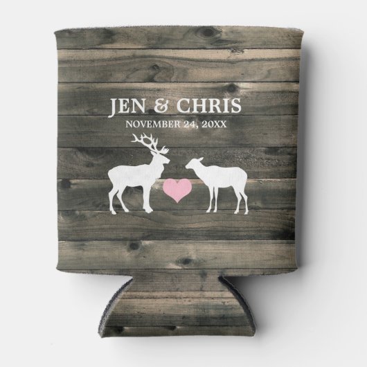 Rustikale Country Buck and Dos Gastgeschenk Hochze Dosenkühler (Vorderseite)