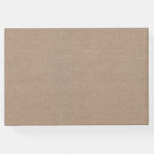 Rustikale Country Burlap-Streichellichter Hochzeit Gästebuch (Rückseite)