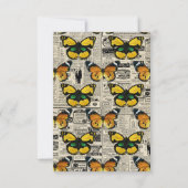 Rustikale Country Butterfly RSVP-Karte RSVP Karte (Rückseite)